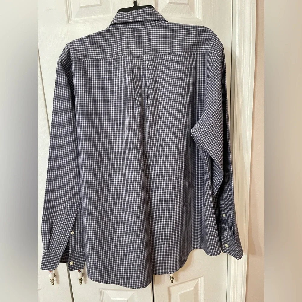 LL BEAN Men’s Blue Dress Shirt - Size Reg M-Long Sleeve Button Down - EUC - Picture 7 of 7